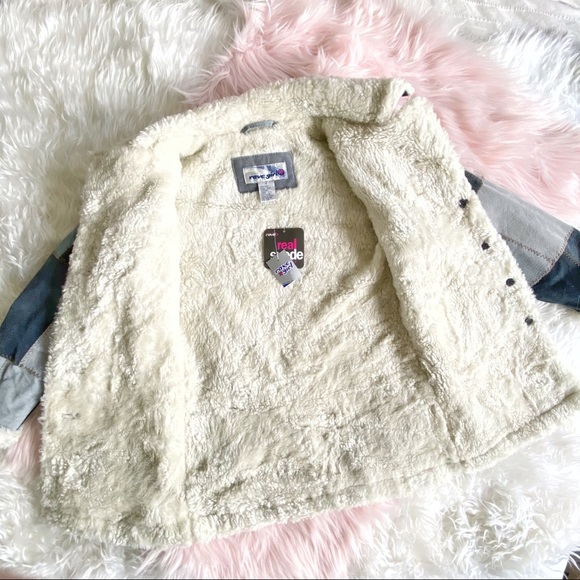 Dreamy Blue 90s/Y2K Suede Patchwork Coat - Picture 5 of 5